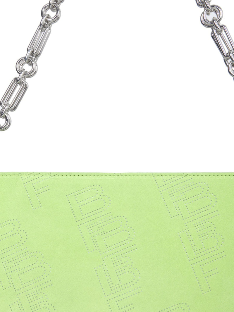 By Far Holly Shoulder Bag — Green Leather