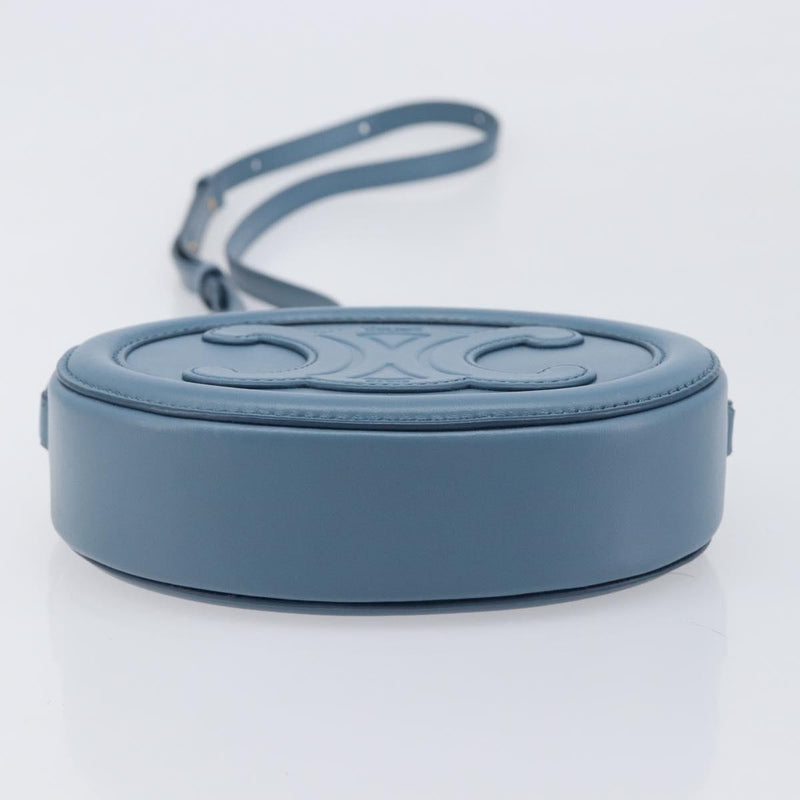Celine Triomphe Oval Leather Blue Bag