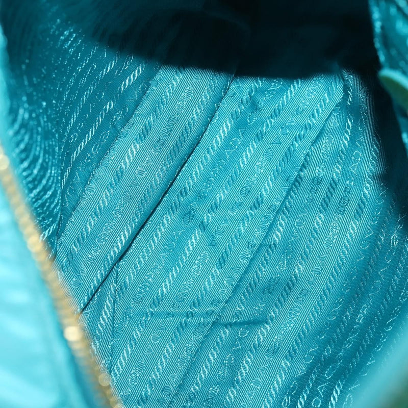 Prada Zip Hobo Chevron Tessuto Blue Nylon