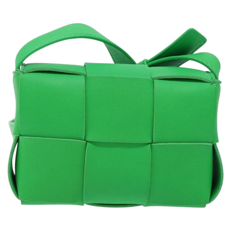 Bottega Veneta Cassette Maxi Intrecciato Leather Green Bag