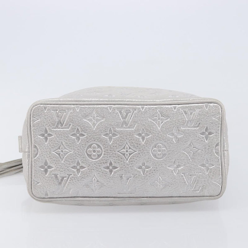 Louis Vuitton Halo Limited Edition Shimmer Monogram Embossed Leather Silver Bag