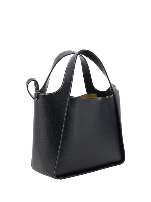 Stella Mccartney Grained Faux-Leather Shoulder Bag — Black Polyamide