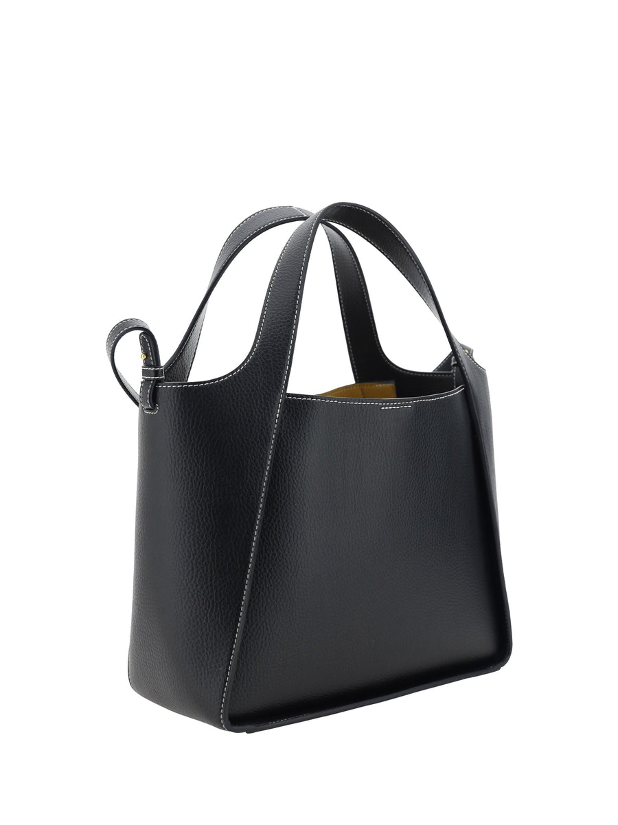 Stella Mccartney Grained Faux-Leather Shoulder Bag — Black Polyamide