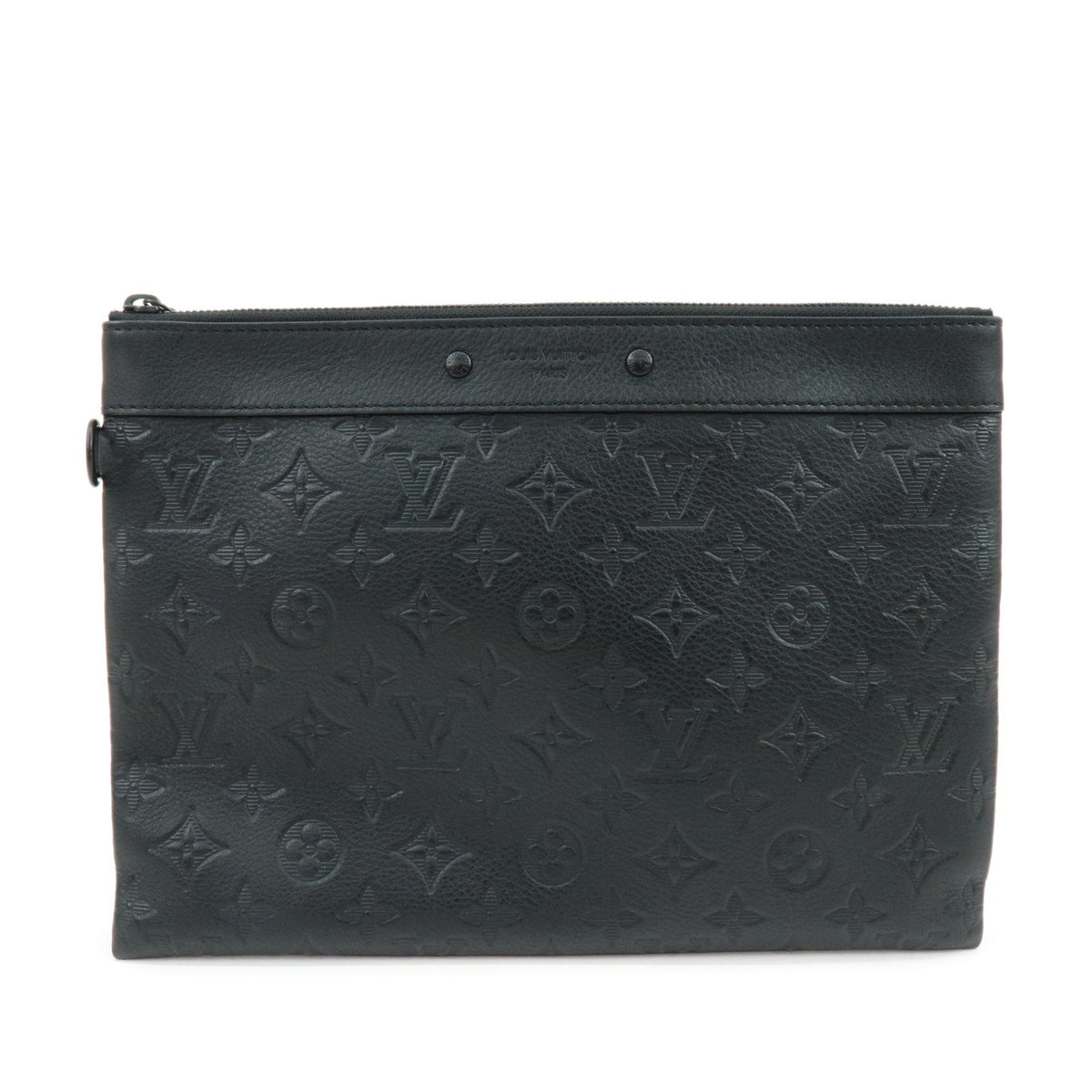 Louis Vuitton Pochette To-Go Monogram Shadow Leather Black Bag