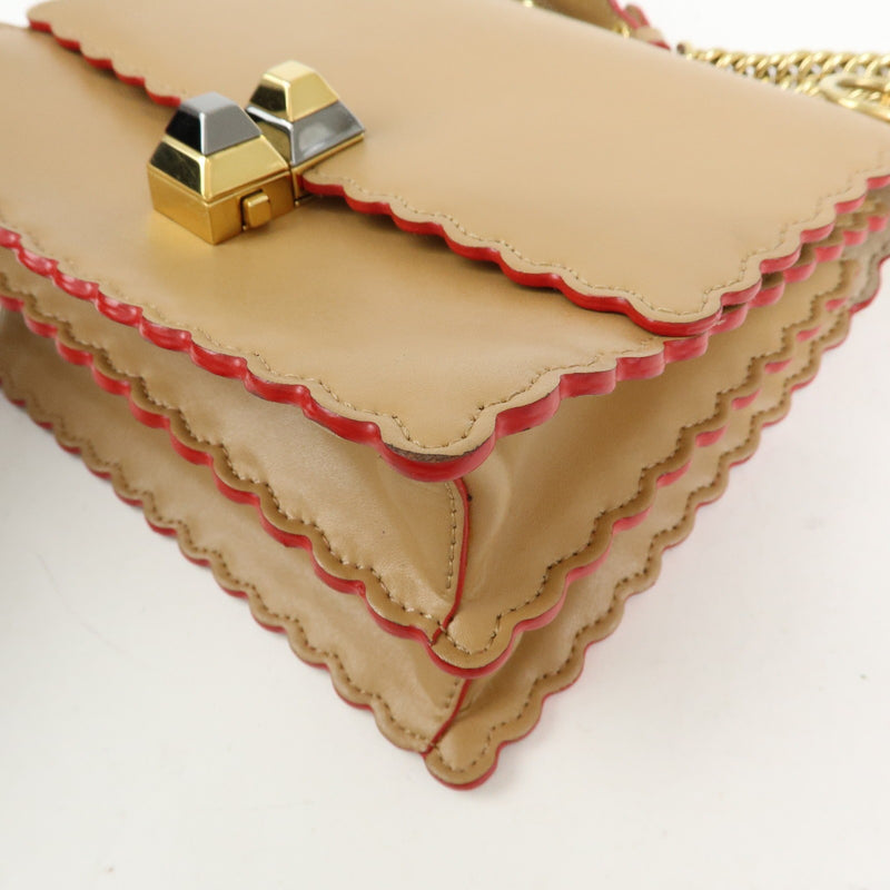 Fendi Kan I Leather Beige Bag