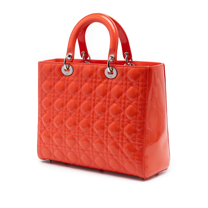 Large Patent Cannage Lady Dior - Image 2