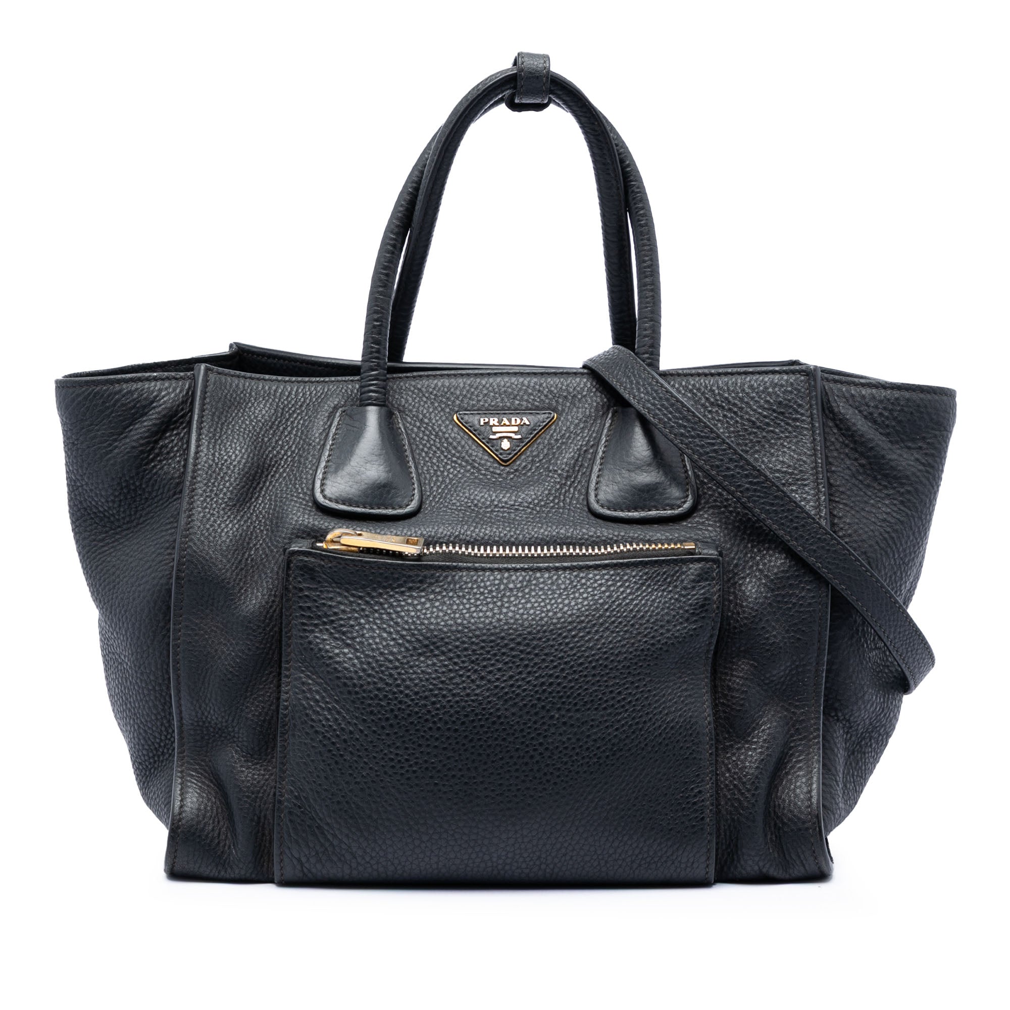 Vitello Daino Front Pocket Open Convertible Tote - Image 1