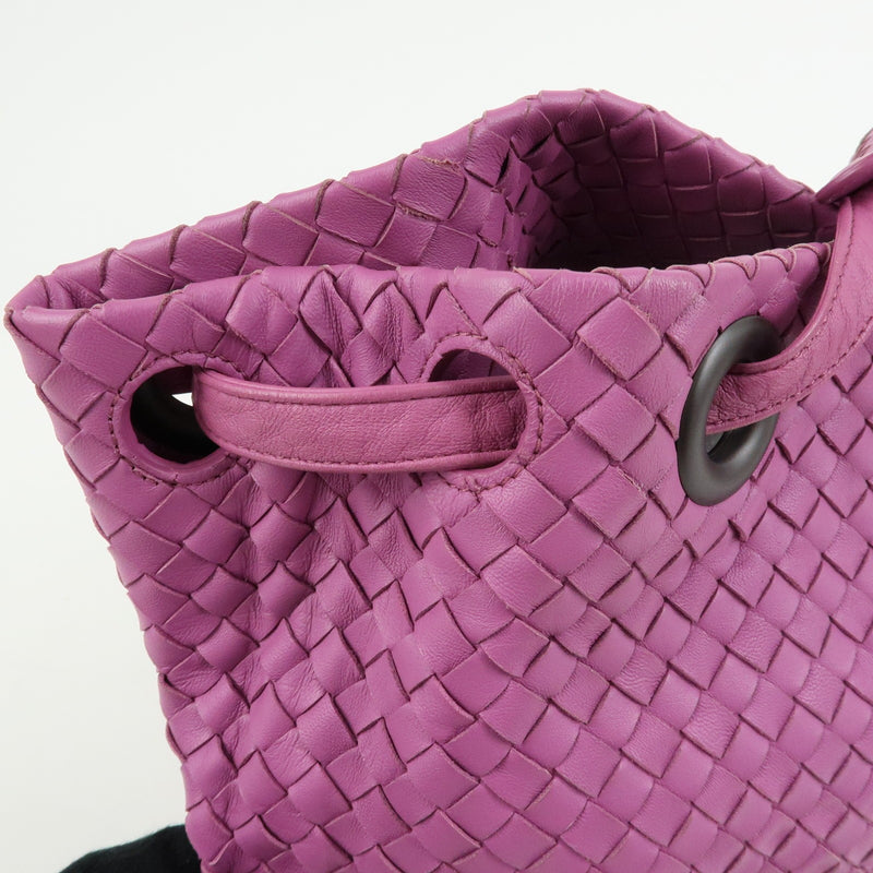 Bottega Veneta Garda Intrecciato Nappa Purple Leather Bag