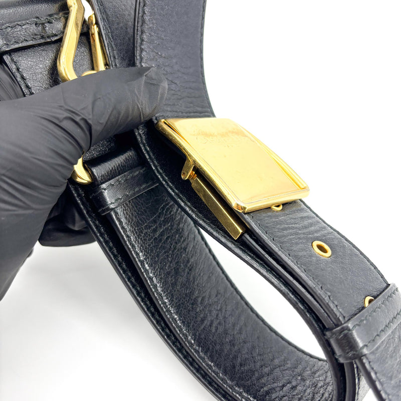 Christian Dior 30 Montaigne Box Leather Black Calfskin Bag