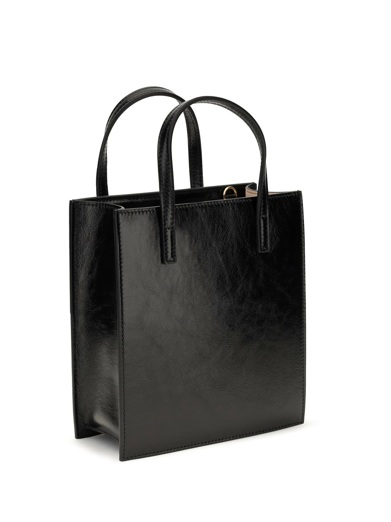 Hidesins Top Handle Bag — Black Calf Leather