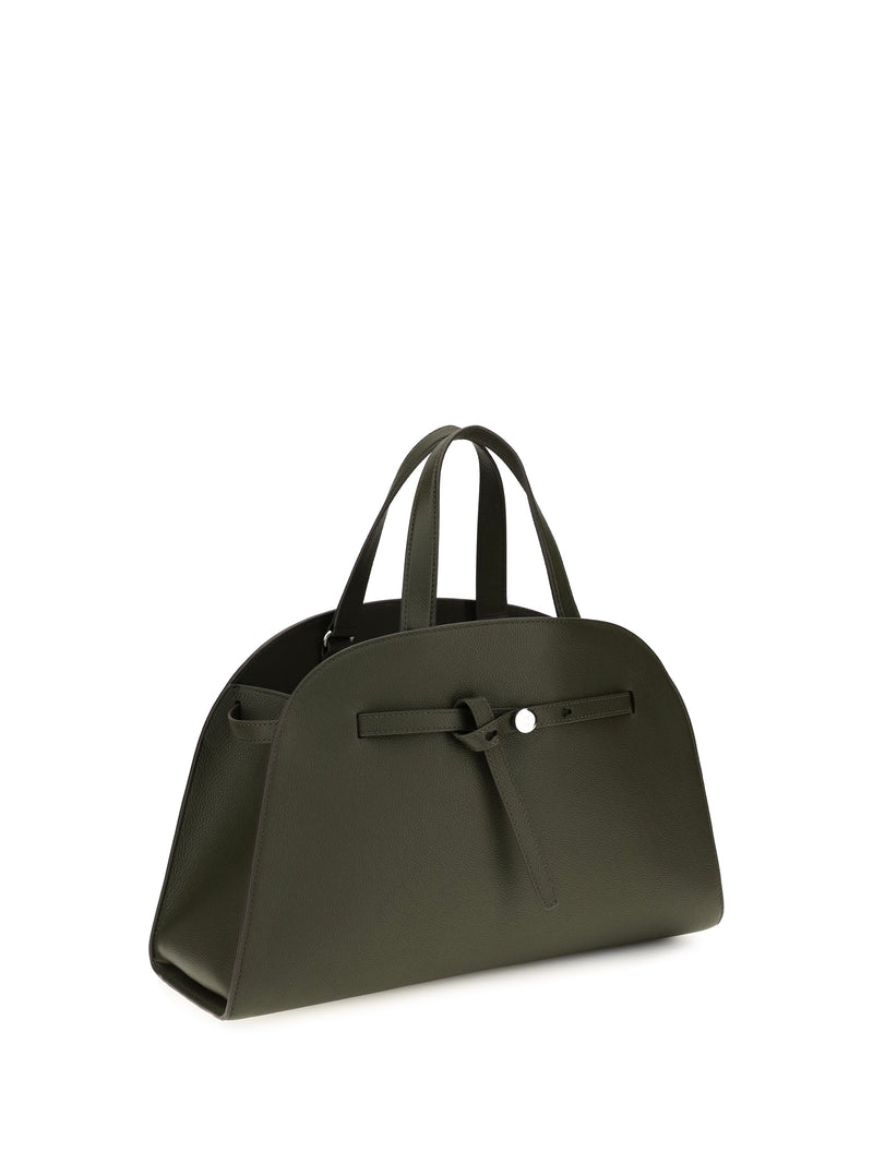 Tory Burch Romy Bauletto Shoulder Bag — Green Leather