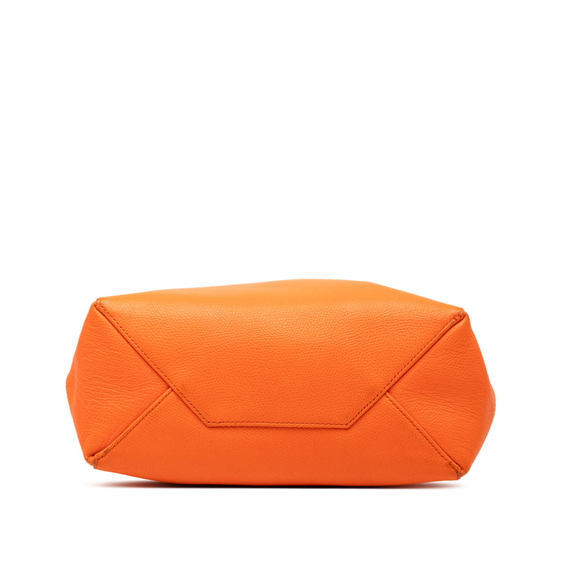 Small Bicolor Leather Vertical Cabas - Image 3