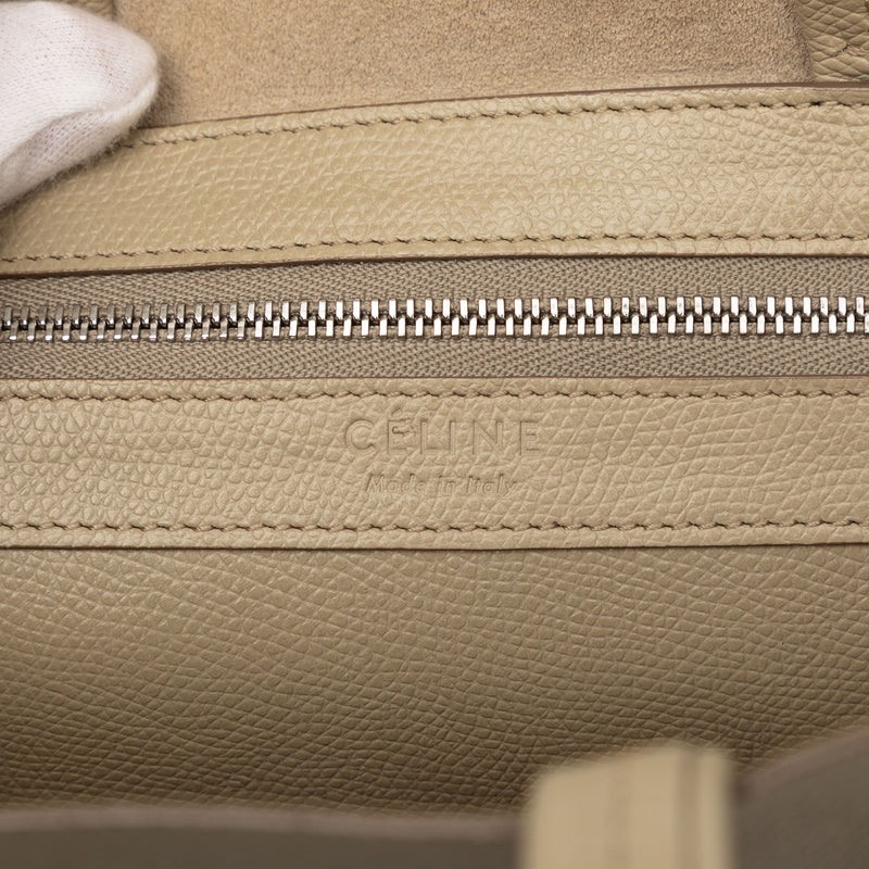 Small Bicolor Leather Vertical Cabas - Image 5