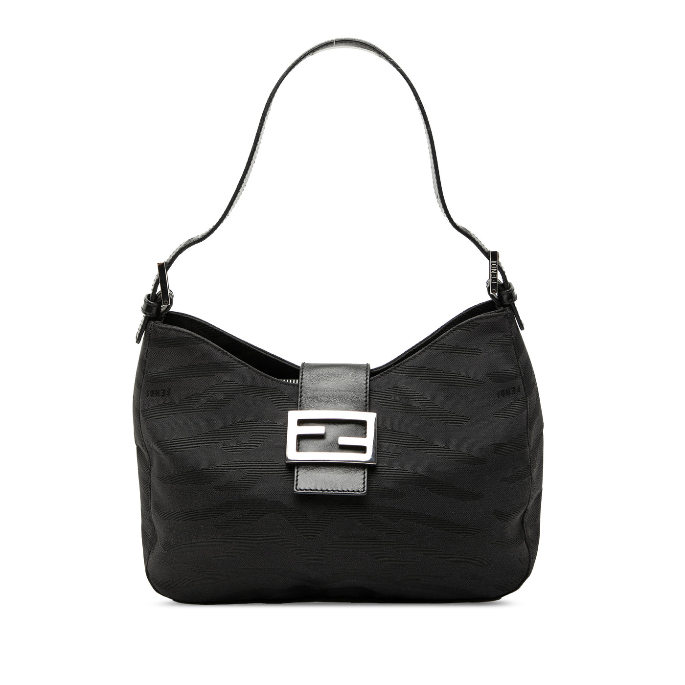 FF Zebra Print Canvas Shoulder Bag - Image 1