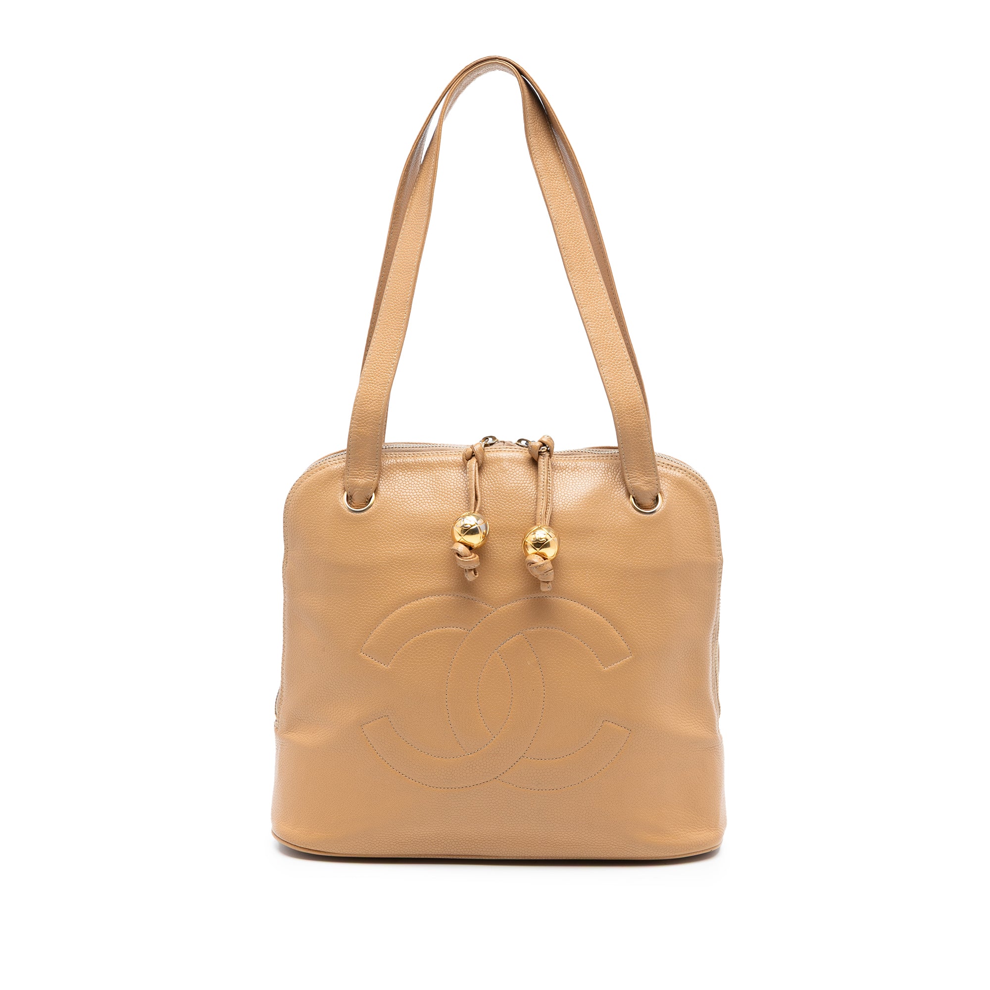 CC Caviar Two Way Zip Shoulder Bag - Image 1