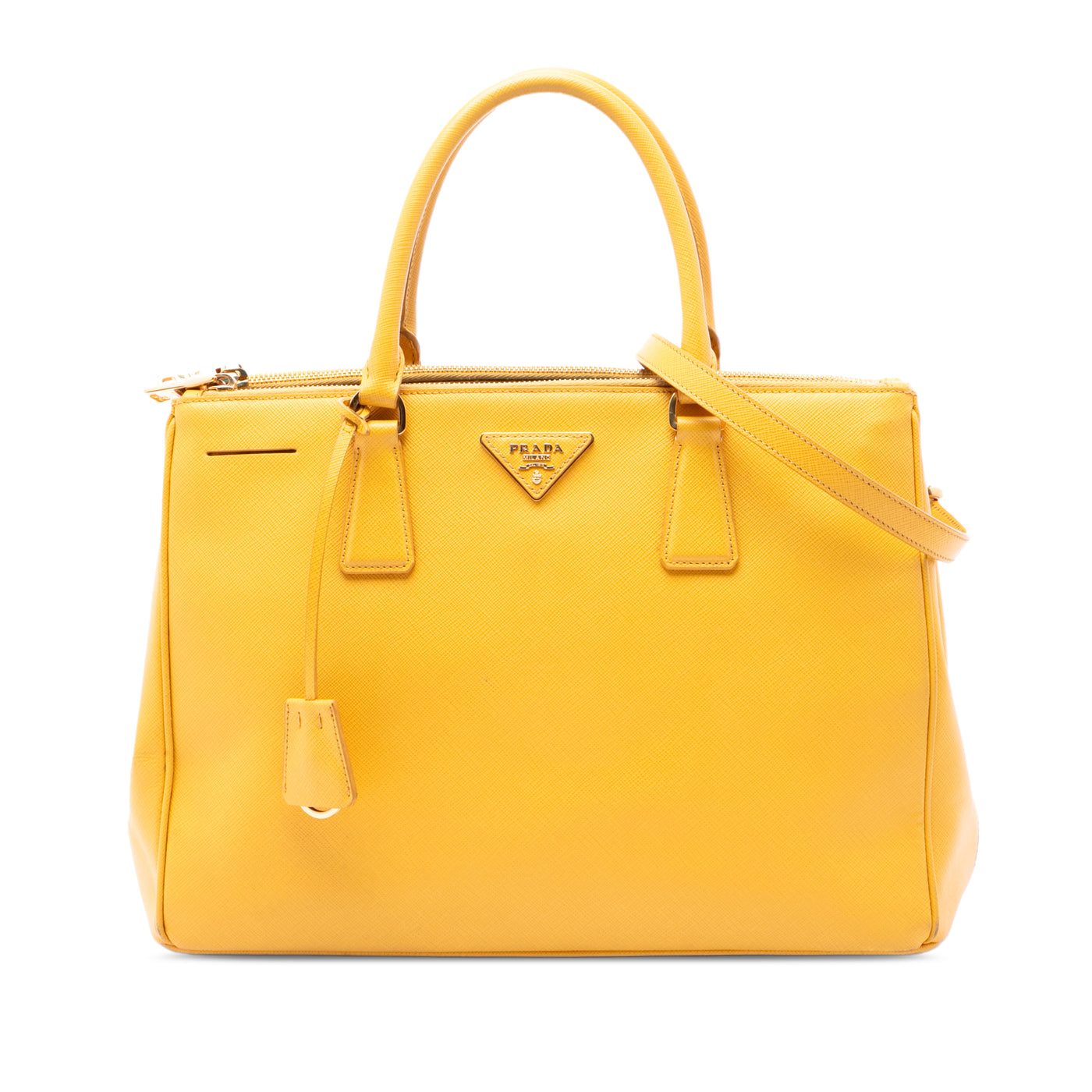 Medium Saffiano Lux Galleria Double Zip Satchel - Image 1