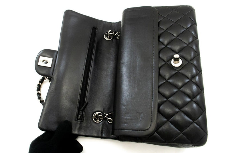 Chanel Classic Bowler Quilted Caviar Black Leather Bag