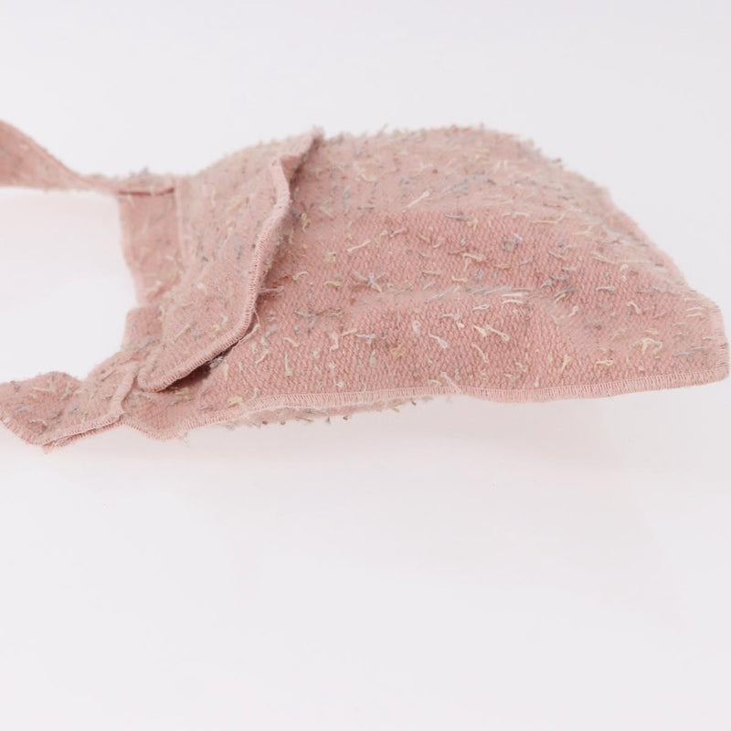 Chanel Shoulder Suede Patchwork Pink Tweed Bag