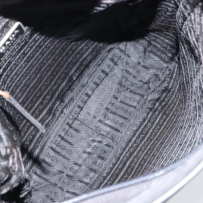 Prada Zip Messenger Tessuto With Leather Black Nylon