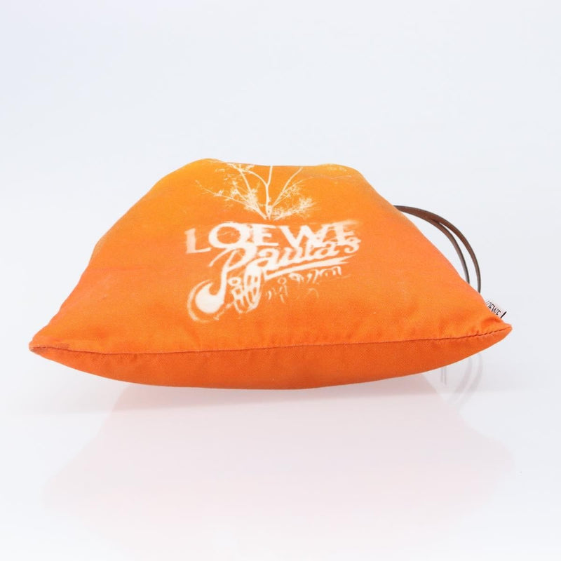 Loewe Paula Drawstring Printed Canvas Orange Bag