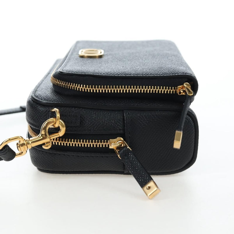 Christian Dior Caro Double Leather Black Bag