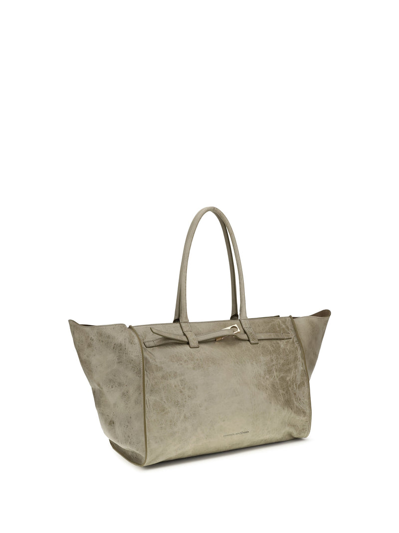 Benedetta Bruzziches Mame Shoulder Bag — Beige Calf Suede