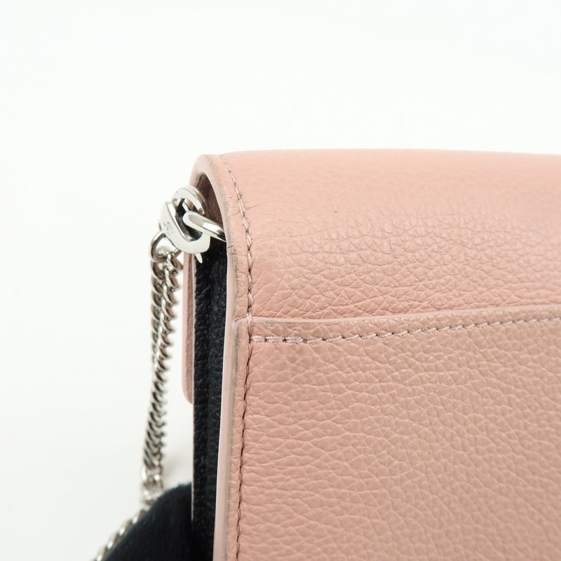 Louis Vuitton Mylockme Chain Pochette Leather Pink Bag
