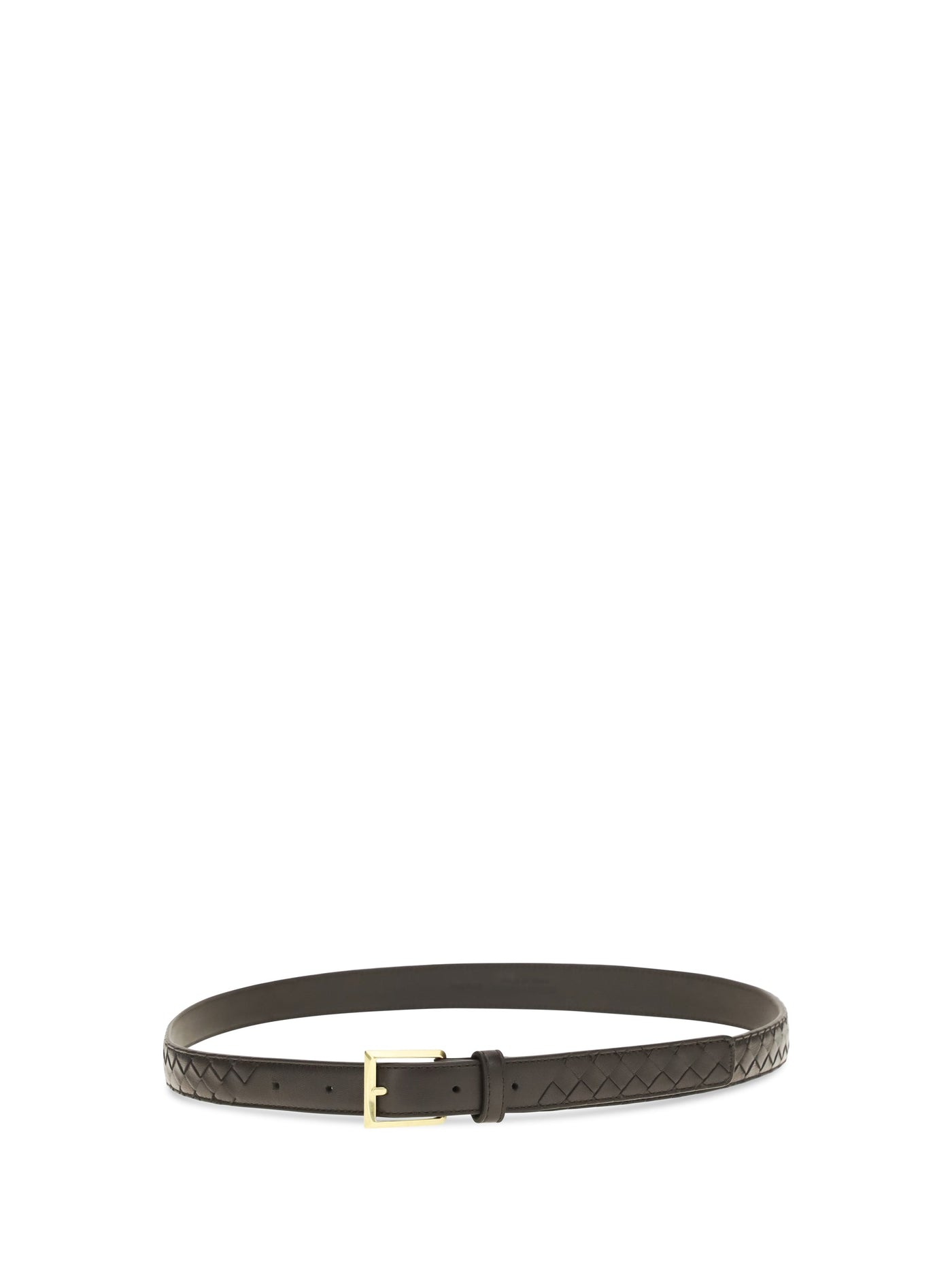 Bottega Veneta Intrecciato Belt — Espresso Lamb Leather