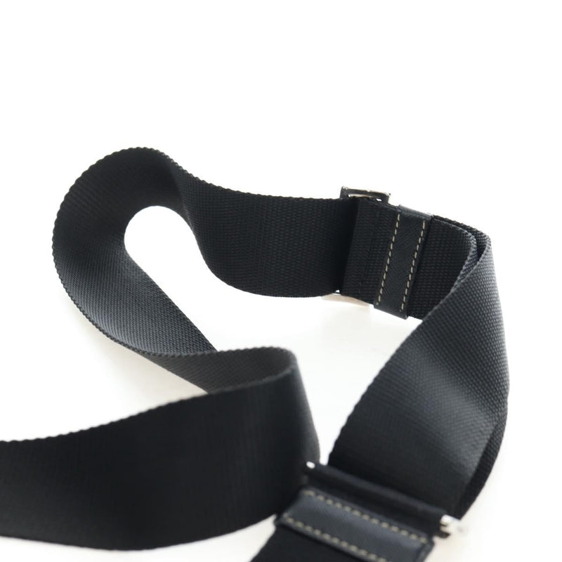 Prada Double Pocket Buckle Flap Tessuto And Leather Black Nylon Bag