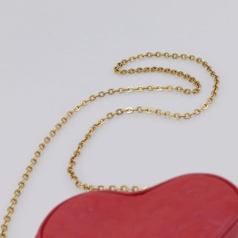 Louis Vuitton Coeur Heart On Chain Monogram Embossed Lambskin Red Leather Bag