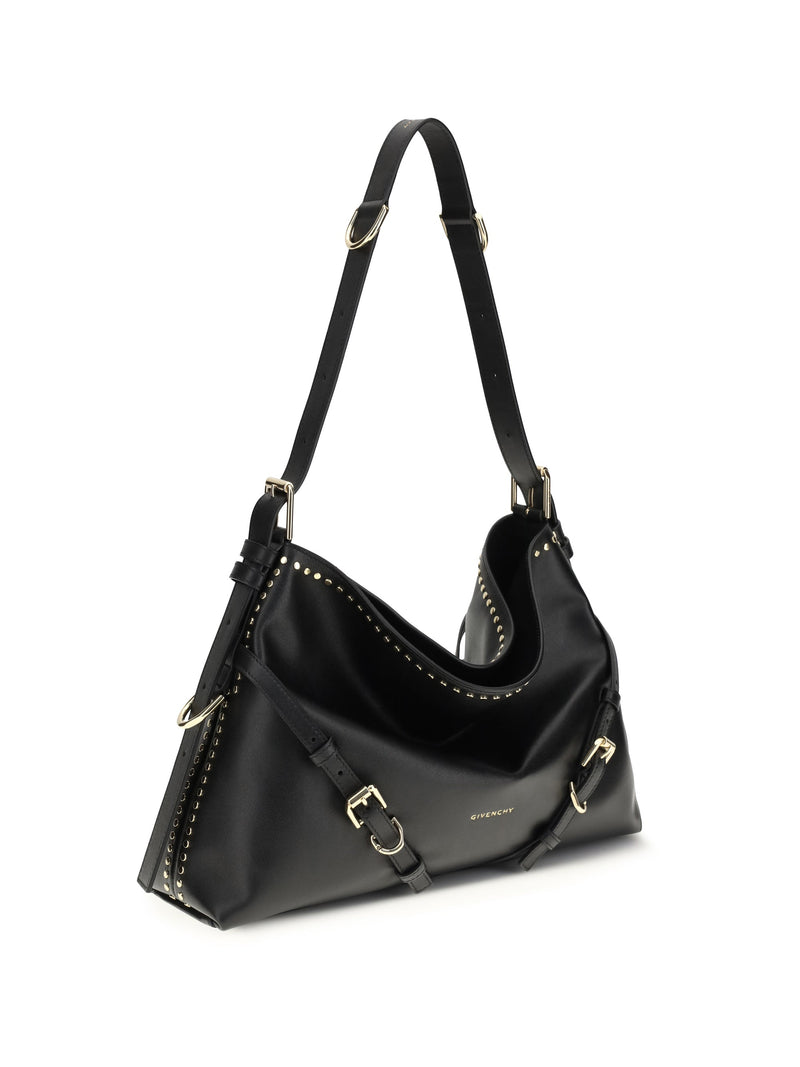 Givenchy Voyou Shoulder Bag — Black Calfskin Leather