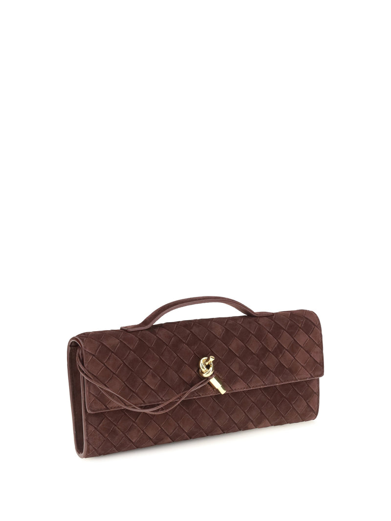 Bottega Veneta Andiamo Clutch — Brown