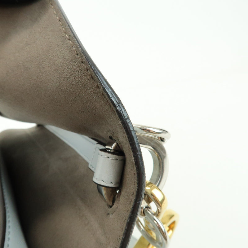 Fendi Kan I F Leather Gray Bag