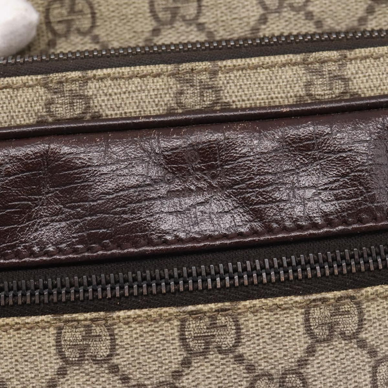 Gucci Front Zip Pocket Messenger Gg Coated Canvas Beige