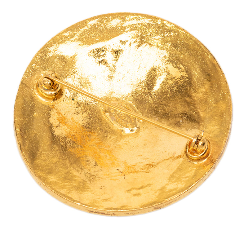 CC Gold Plated Filigree Round Brooch - Image 2