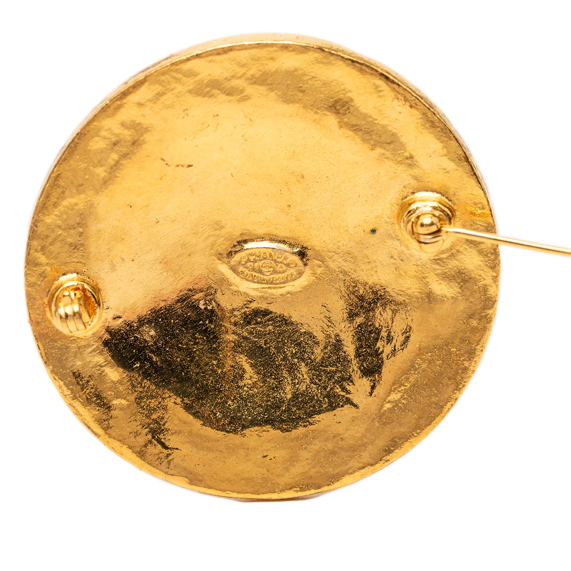 CC Gold Plated Filigree Round Brooch - Image 3