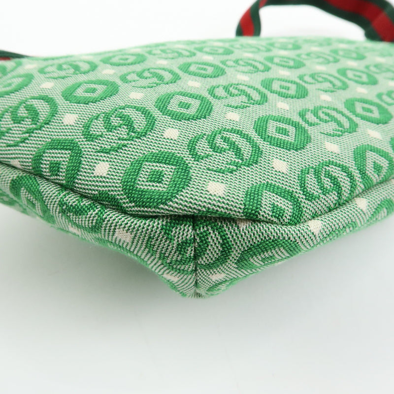 Gucci Childrens Belt Printed Gg Coated Canvas Green Bag