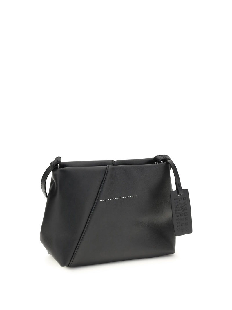 Mm6 Maison Margiela Shoulder Bag — Black Calf Leather