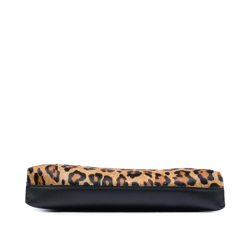Pony Hair Leopard Print and Calfskin Crossbody - Image 3
