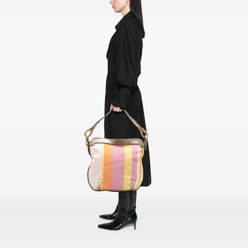 Anagram Canvas New Road Shoulder Bag - Image 11