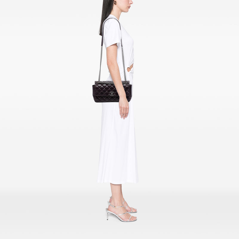 Small Aged Calfskin Lady Pearly Flap - Image 6