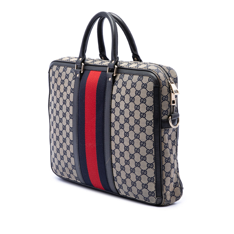 GG Canvas Web Briefcase - Image 2