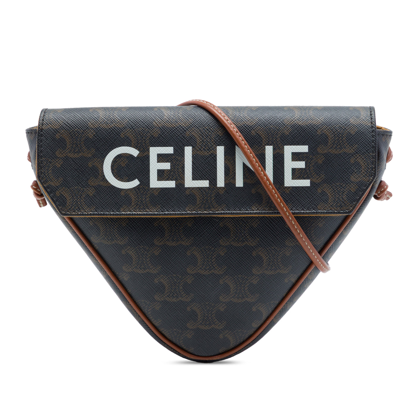 Triomphe Coated Canvas Logo Triangle Crossbody - Image 1