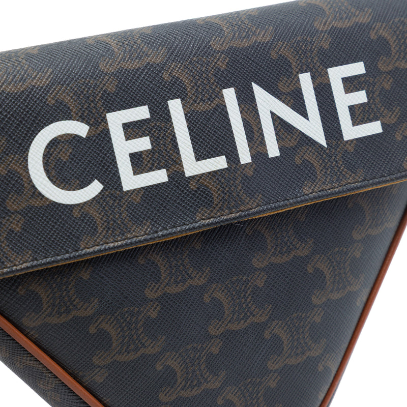 Triomphe Coated Canvas Logo Triangle Crossbody - Image 5