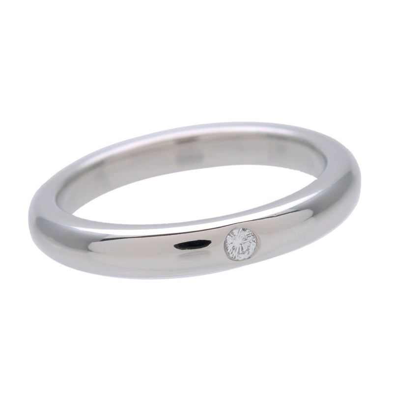 Tiffany & Co. Elsa Peretti 1 Diamond Stacking Band 18k Rose Gold With Silver Platinum Bijoux