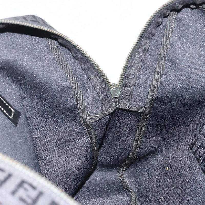 Fendi Shoulder Zucchino Canvas Black Bag