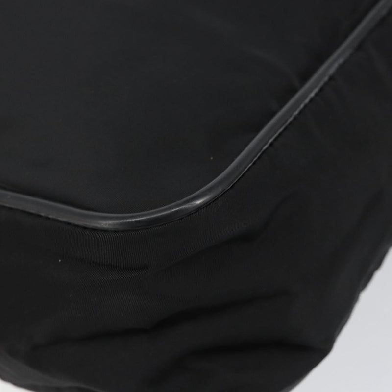 Prada Zip Messenger Tessuto With Leather Black Nylon