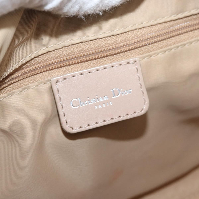 Christian Dior Vintage Trotter Romantique Zip Diorissimo Coated Canvas Beige Bag