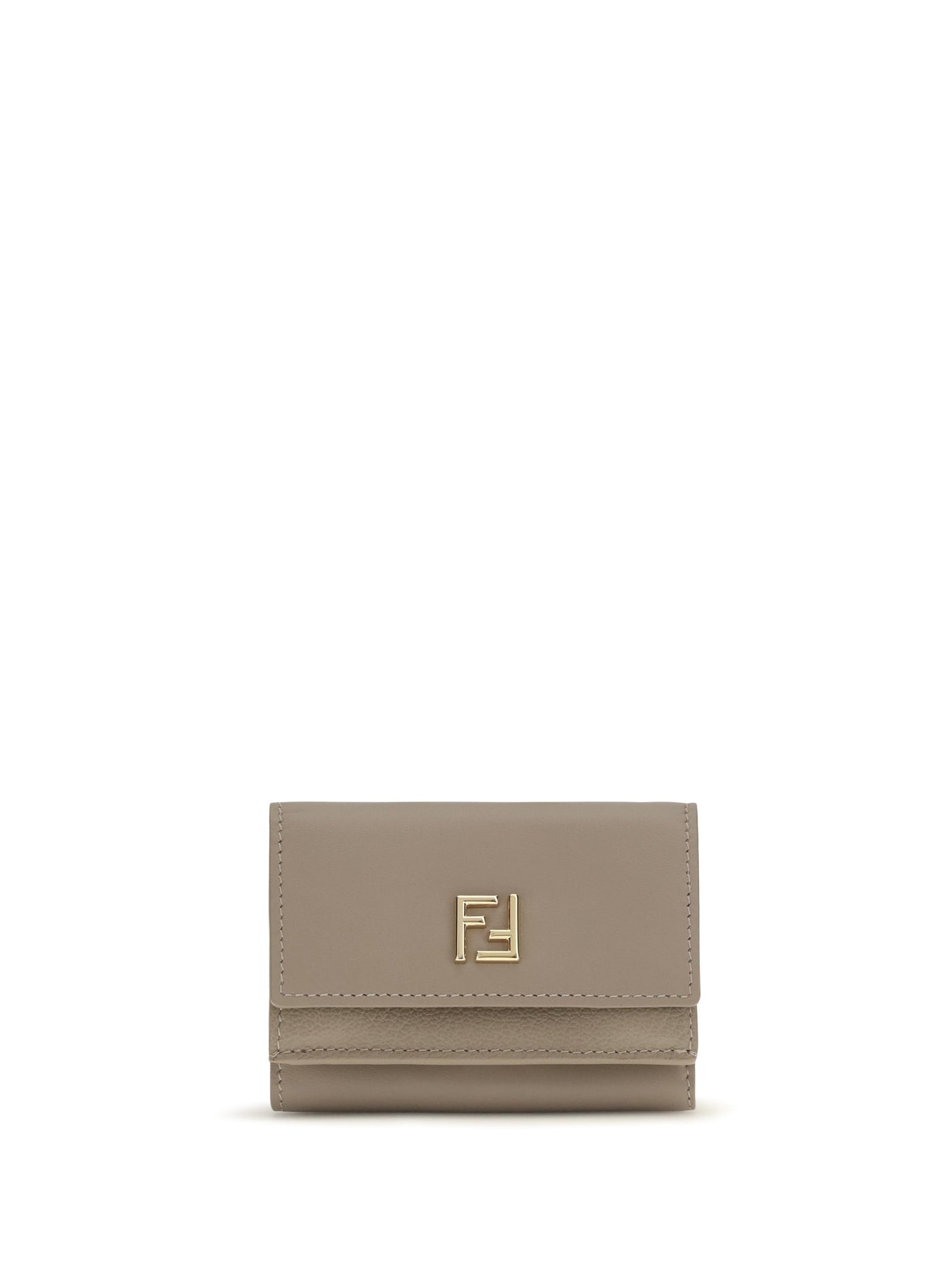Fendi Ff Wallet — Gray Calf Leather Bos Taurus