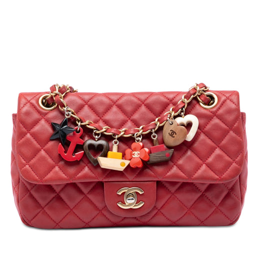 Medium Classic Lambskin Marine Charms Single Flap - Image 1